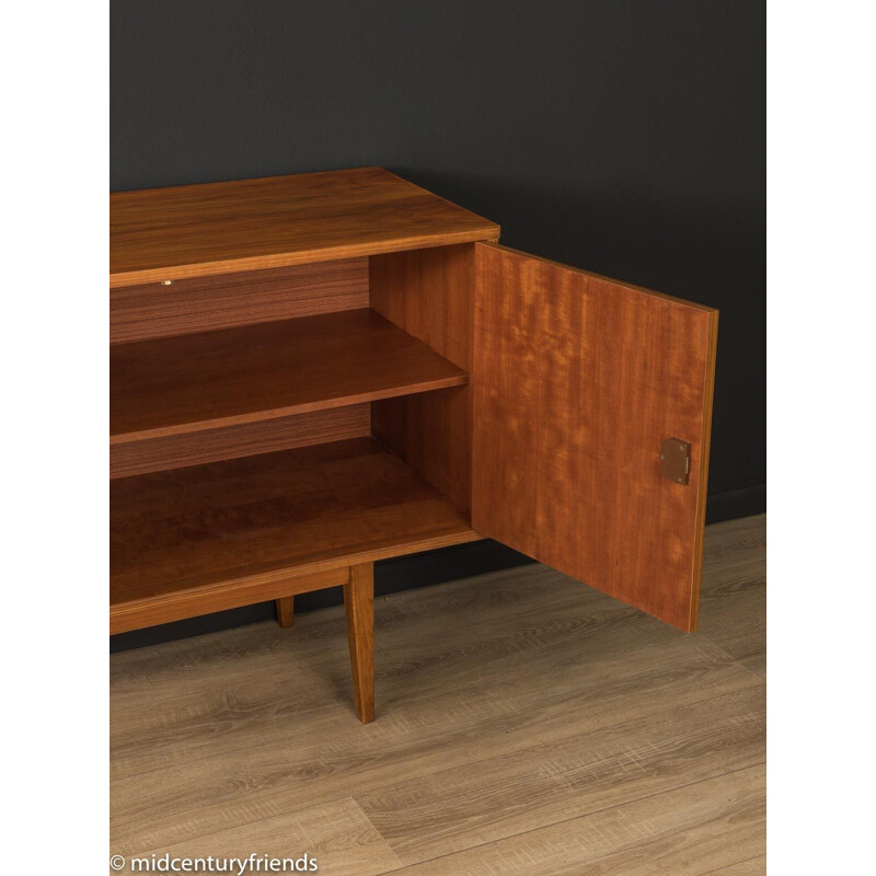 Mid century walnut and black formica sideboard, Germany 1960s