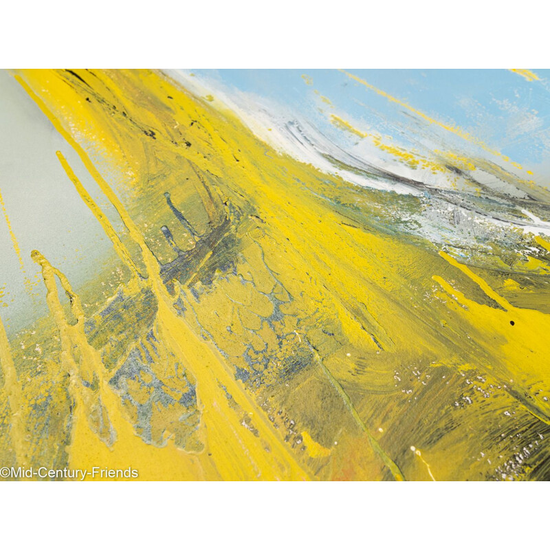 Acrílico vintage sobre lienzo "Limonero" de Detlef Hagenbaumer