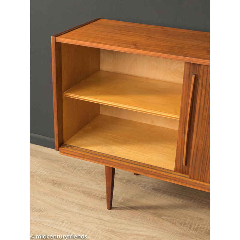 Mid century walnut sideboard with two sliding doors, Germany 1960s