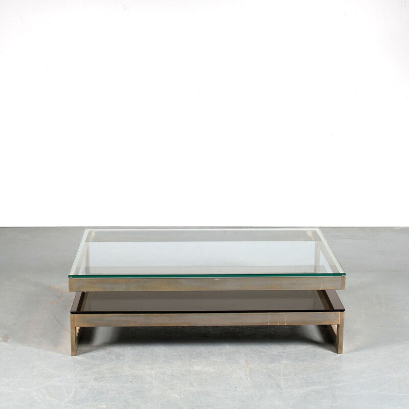 Vintage G-shaped coffee table by Belgo Chrom, Belgium 1970