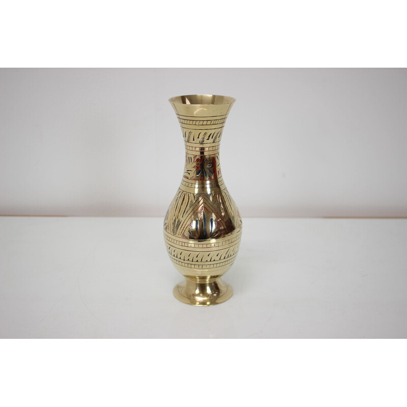 Mid-century brass vase, India 1960s