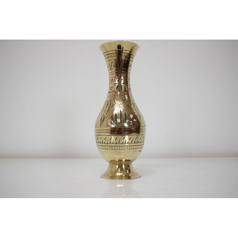 Mid-century brass vase, India 1960s