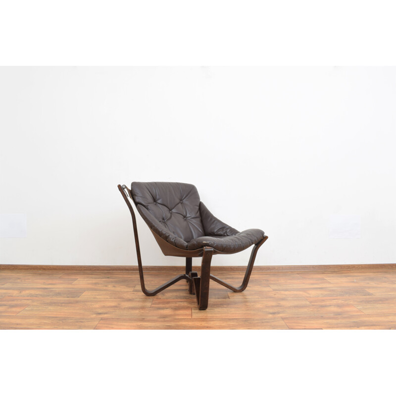 Fauteuil vikking norvégien vintage par Jim Myrstad pour Brunstad Møbelfabrikk, 1970