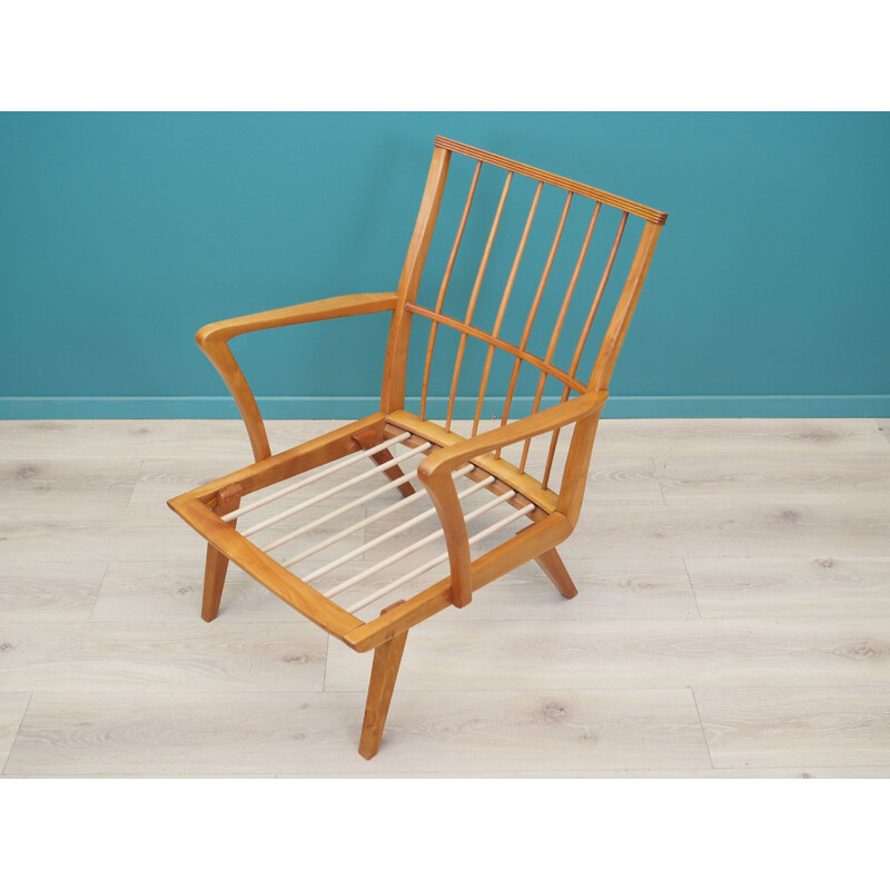Vintage Duitse kersenhouten fauteuil van Walter Knoll voor Knoll Antimott, 1960