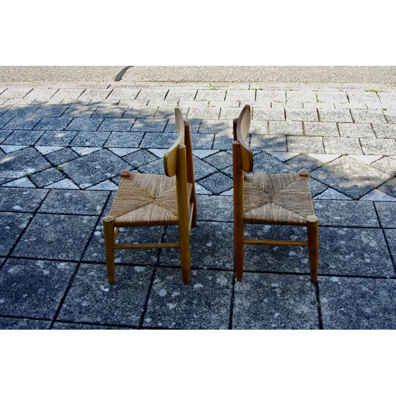 Pair of vintage mulched children's chairs, 1950