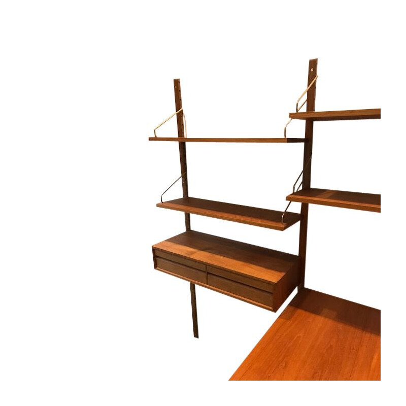 Vintage Danish teak wall-unit system by Poul Cadovius for Cado