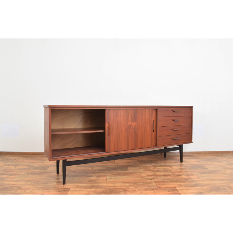 Mid-century German teak sideboard with 2 sliding doors, 1960s