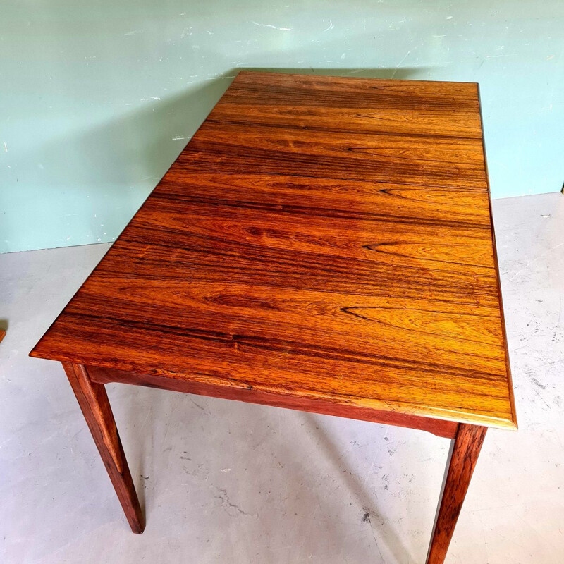 Vintage rosewood extendable dining table, 1960s