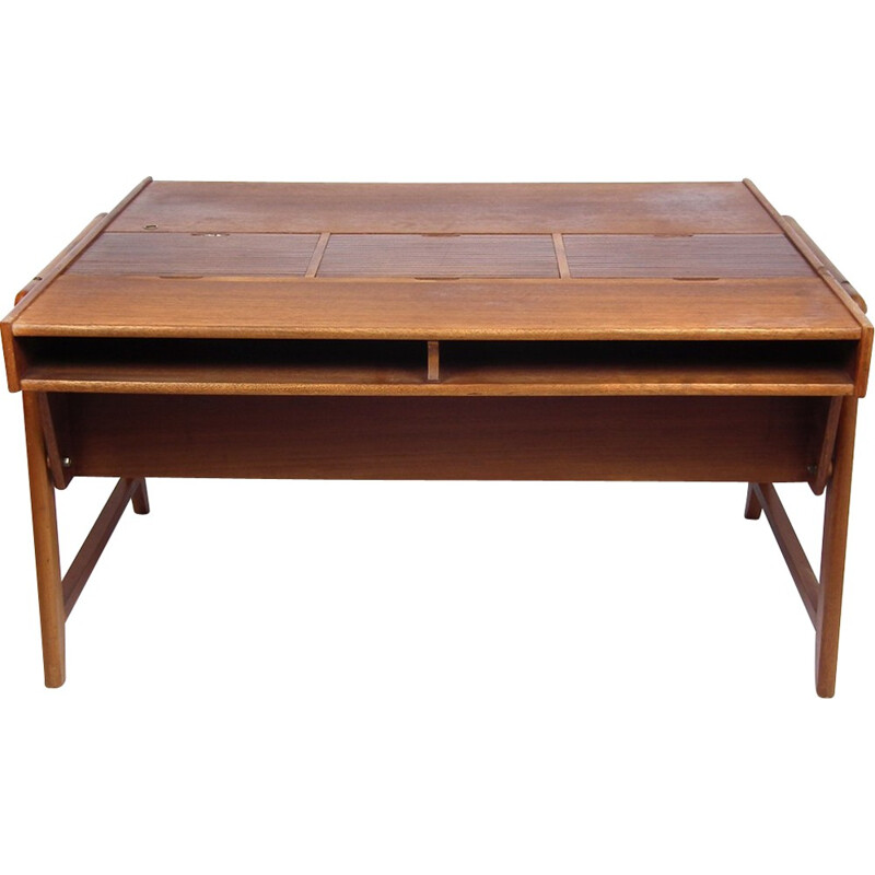 Scandinavian desk in teak and teak veneer, CLAUSEN & MAERUS - 1960s