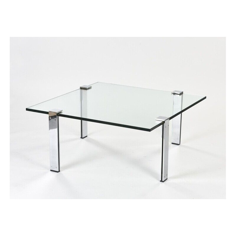 Vintage glass coffee table by De Sede Team, 1970