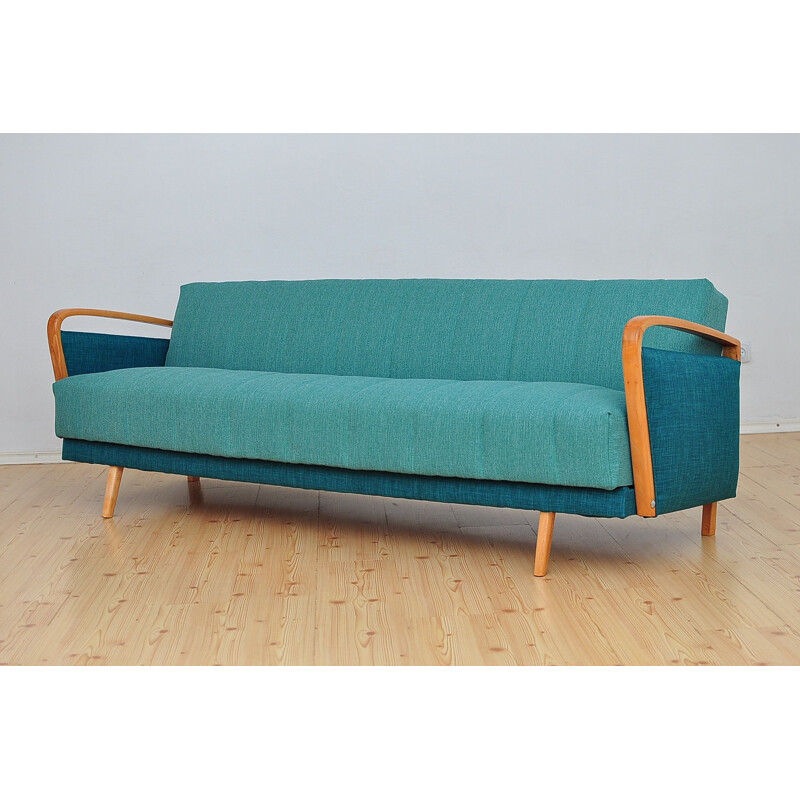 Mid-century folding 3-seater sofa, 1960s