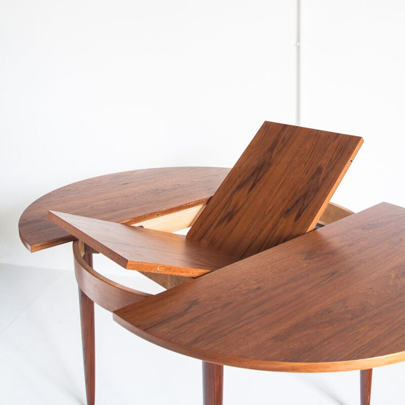 Vintage teak table with extension, France 1960