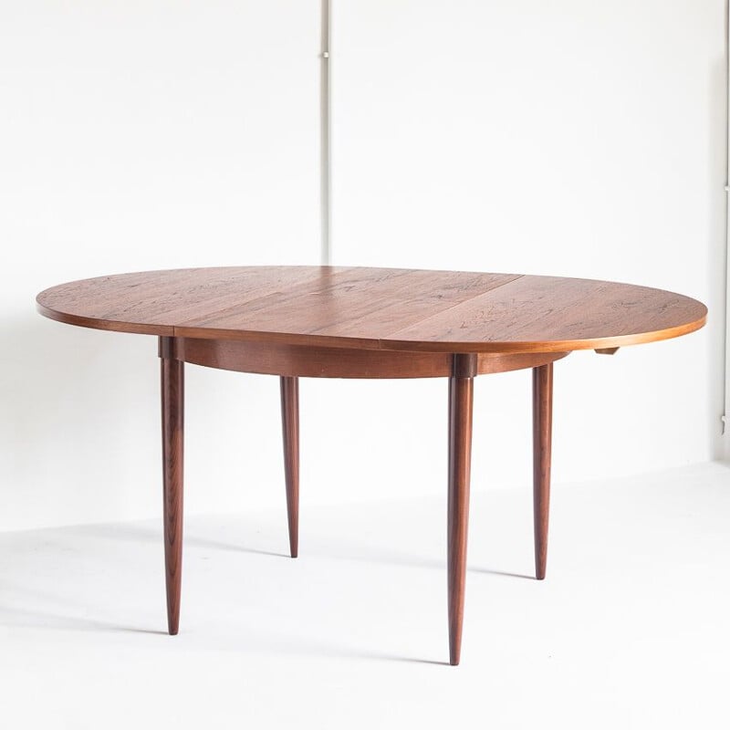 Vintage teak table with extension, France 1960
