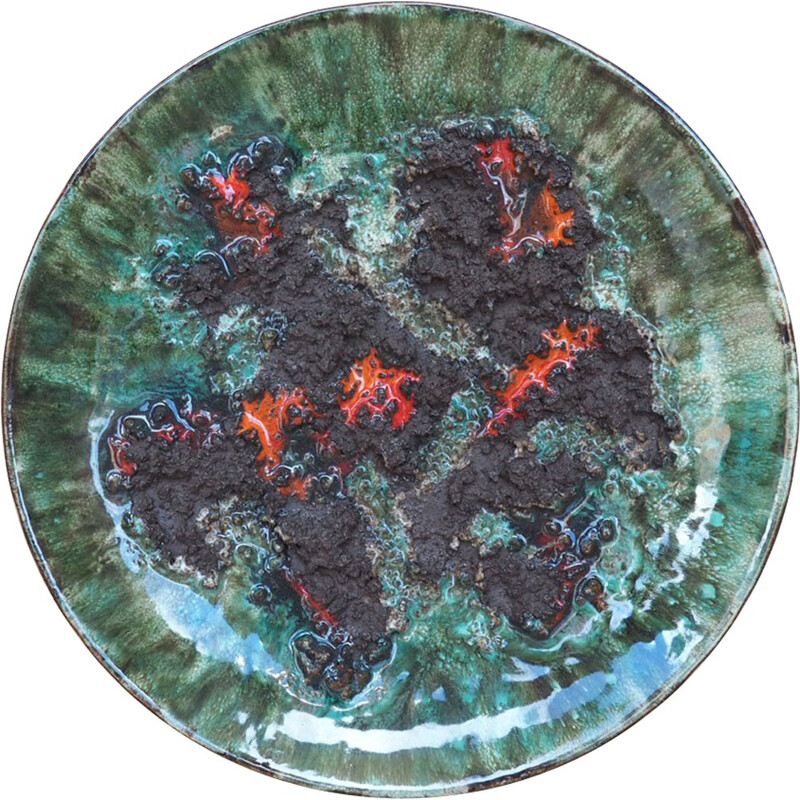 Lava Hanging Plate from Glit Iceland - 1970s
