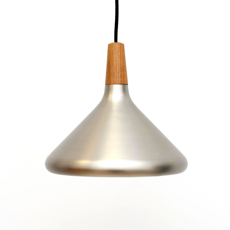 Vintage silver pendant lamp, Denmark 1980s