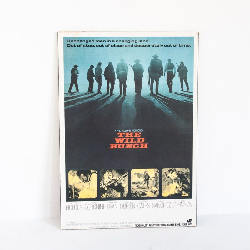 Affiche vintage du film "The Wild Bunch" de Sam Peckinpah, 1970