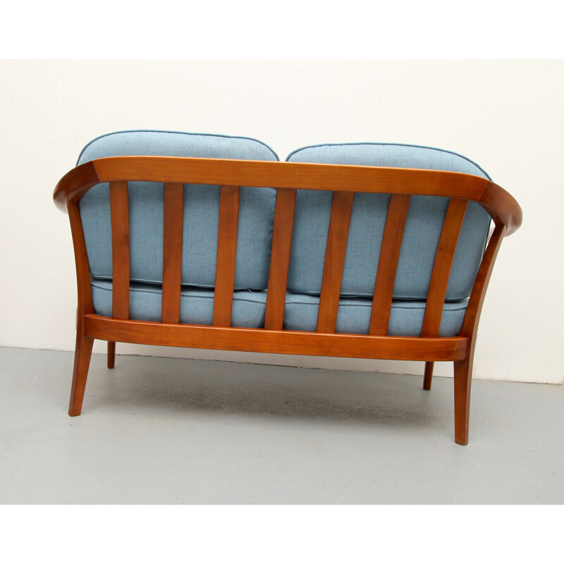 Vintage 2-seater sofa in cherrywood by Wilhelm Knoll, 1960s