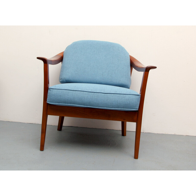 Vintage cherry wood armchair by Wilhelm Knoll, Germany 1960