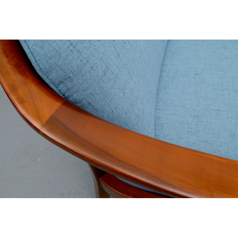 Vintage cherry wood armchair by Wilhelm Knoll, Germany 1960