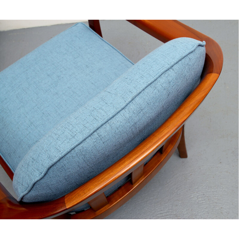 Sillón vintage de madera de cerezo de Wilhelm Knoll, Alemania 1960