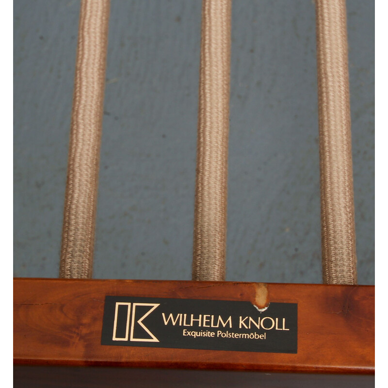Sillón vintage de madera de cerezo de Wilhelm Knoll, Alemania 1960