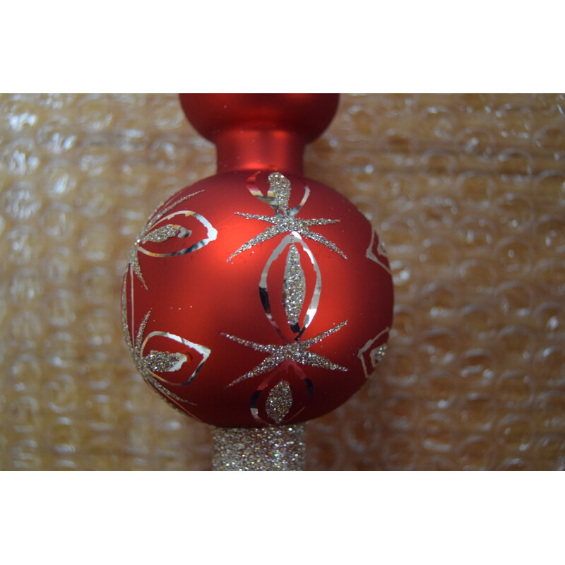 Vintage hand-blown glass Christmas ornaments, Czech Republic 2020