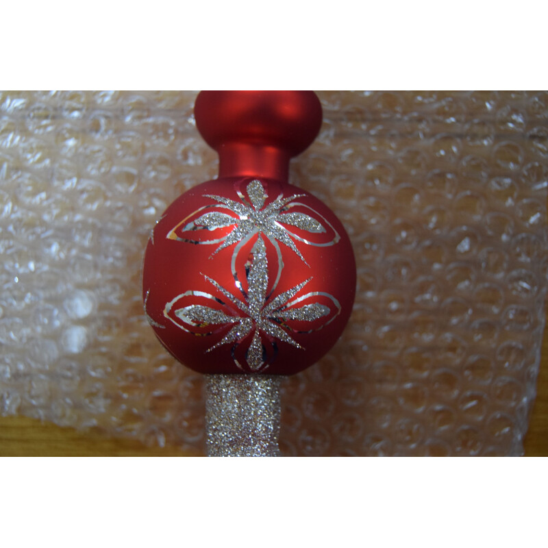 Vintage hand-blown glass Christmas ornaments, Czech Republic 2020