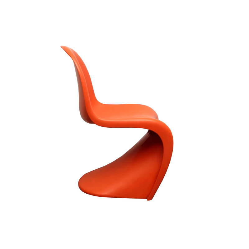 Vintage s-chair orange by Verner Panton for FehlbaumMiller, 1970s