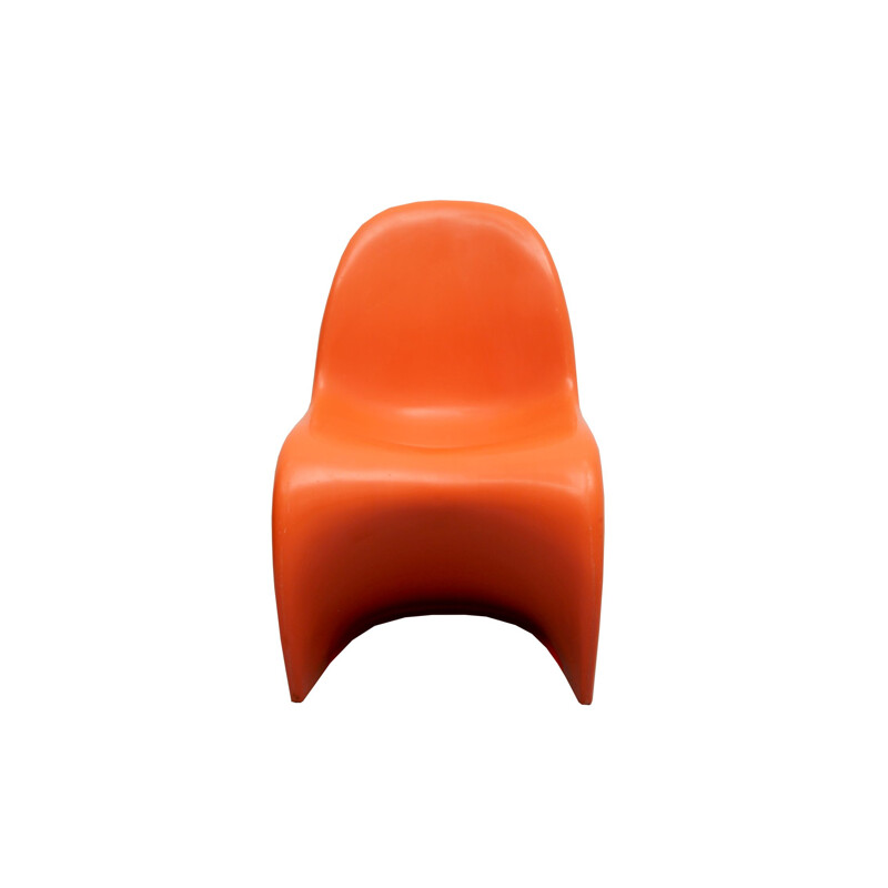 Vintage s-chair orange by Verner Panton for FehlbaumMiller, 1970s