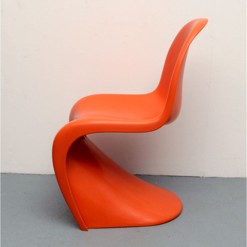 Vintage s-chair orange by Verner Panton for FehlbaumMiller, 1970s
