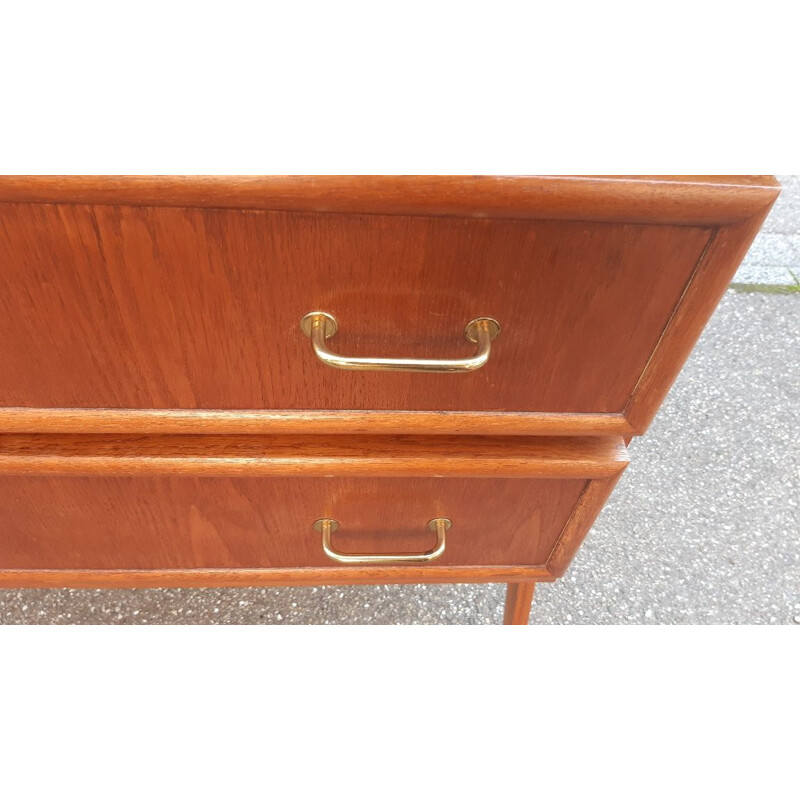 Commode vintage en chêne doré, 1950