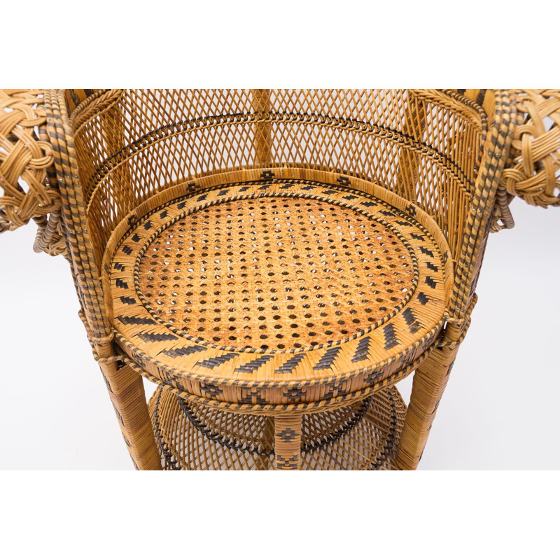 Vintage "Emmanuelle" wicker armchair, Italy 1960s