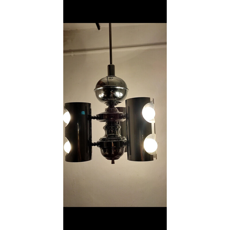 Vintage silver pendant lamp