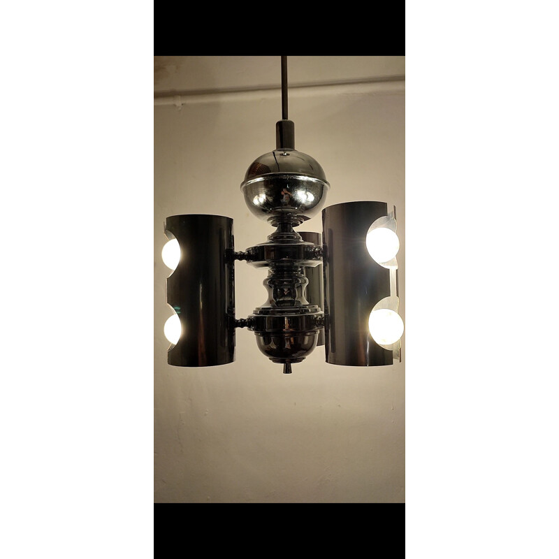 Vintage silver pendant lamp