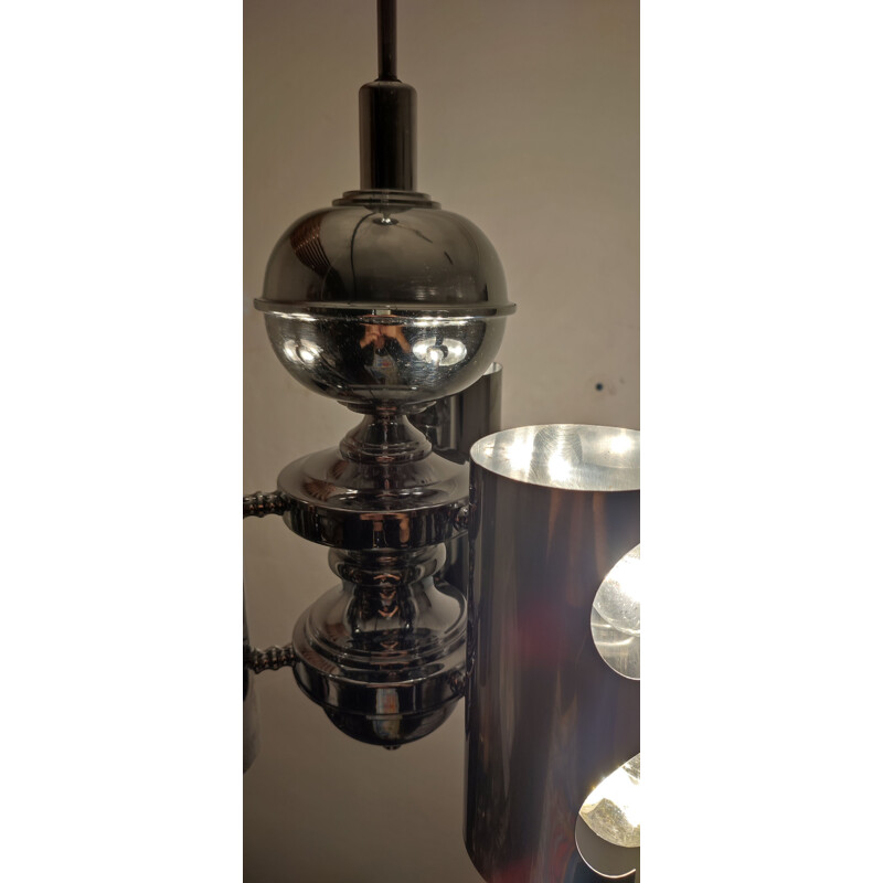 Vintage silver pendant lamp