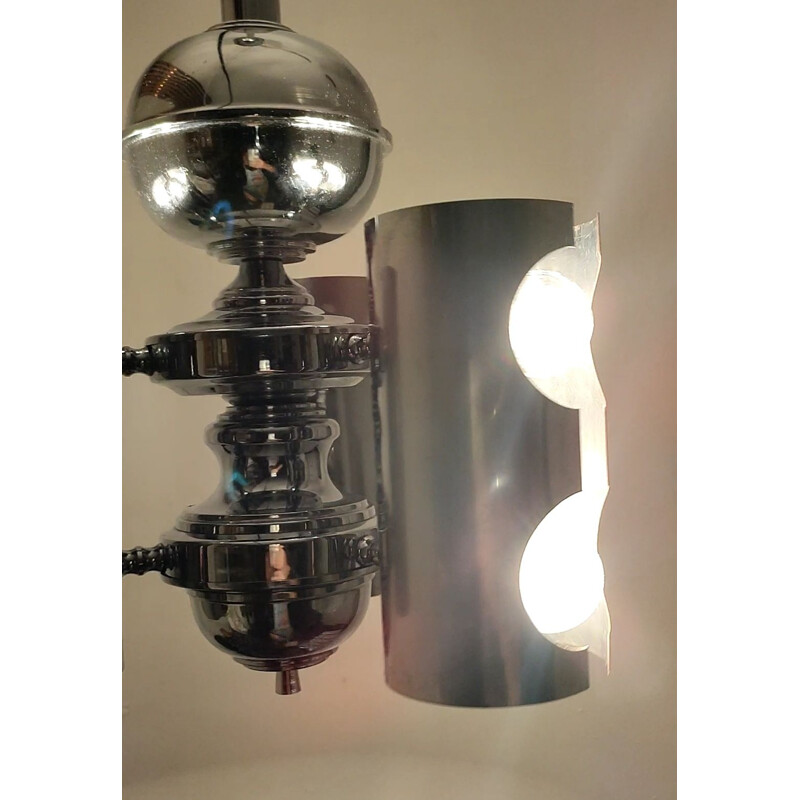 Vintage silver pendant lamp