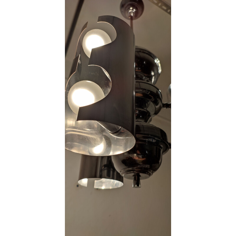 Vintage silver pendant lamp