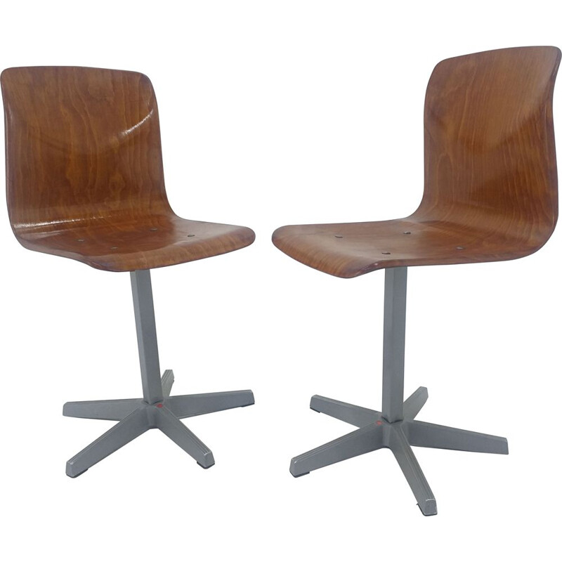 Pair of mid century child's chairs Pagholz, Germany 1970s