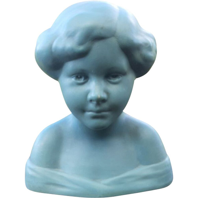 Vintage ceramic bust, France 1930