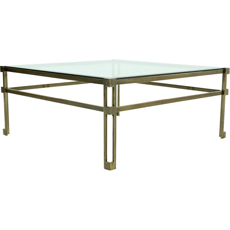 Mid century Regency coffee table in solid brass, 1970s