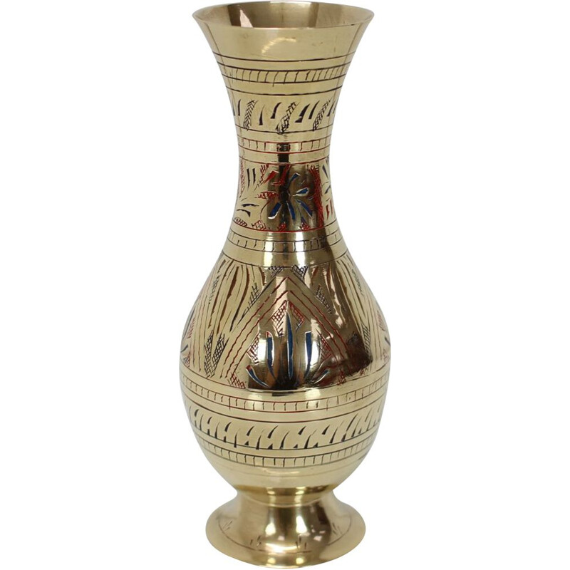 Mid-century brass vase, India 1960s