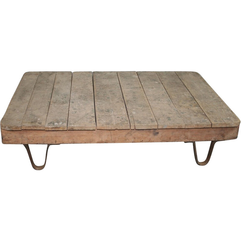 Mid century modern industrial coffee table - 1950s