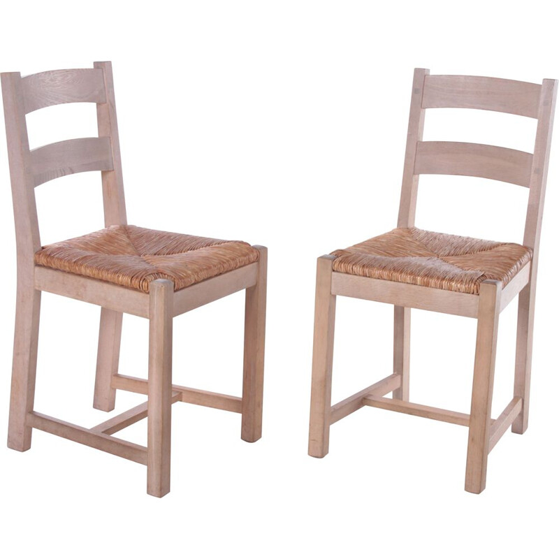 Paire de chaises de cuisine - bois