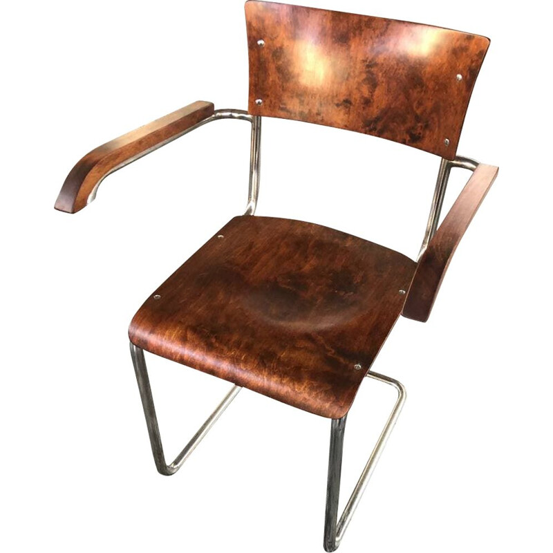 Tubular vintage chair by Mart Stam, Czechoslovakia