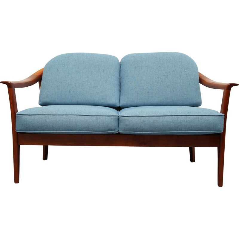 Vintage 2-seater sofa in cherrywood by Wilhelm Knoll, 1960s