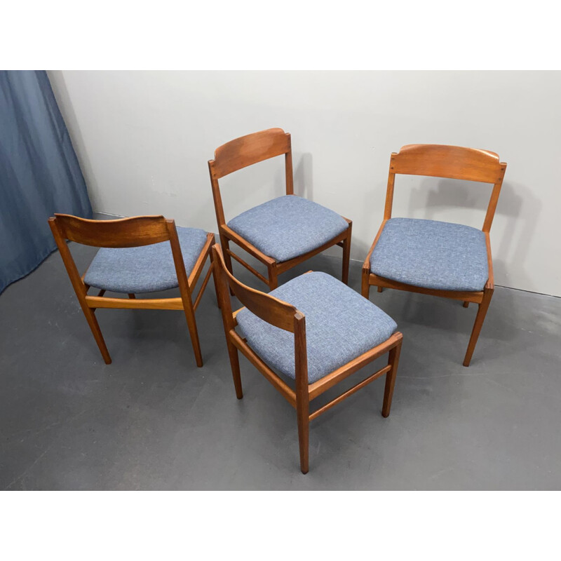 Ensemble de 4 chaises vintage, Danemark 1960