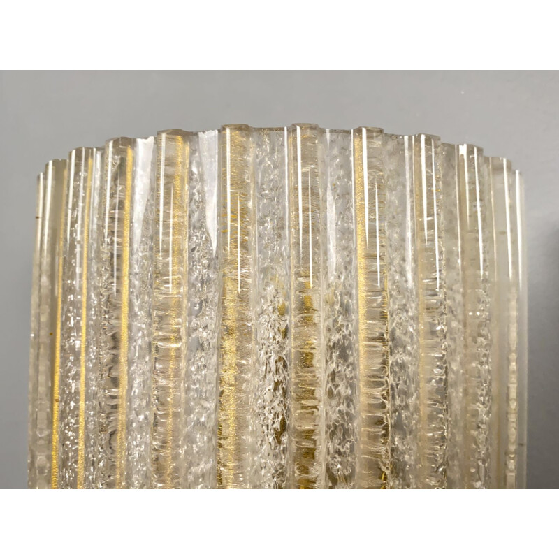 Pair of vintage wall lamps by Barovier & Toso for Murano, Italy 1970s