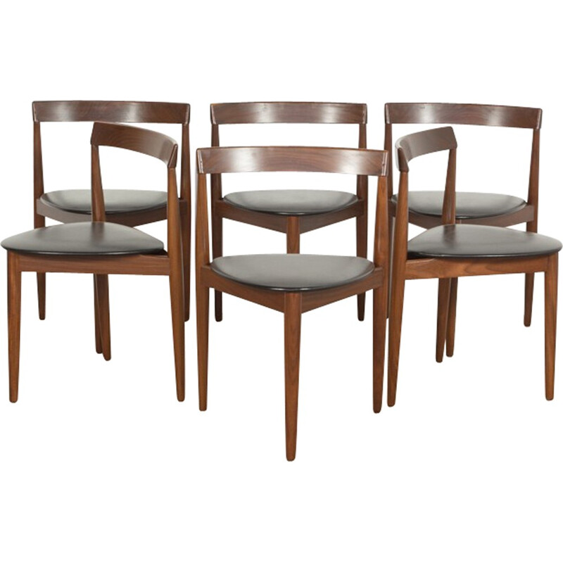 Set of 6 Frem Røjle chairs in teak, Hans OLSEN - 1960s