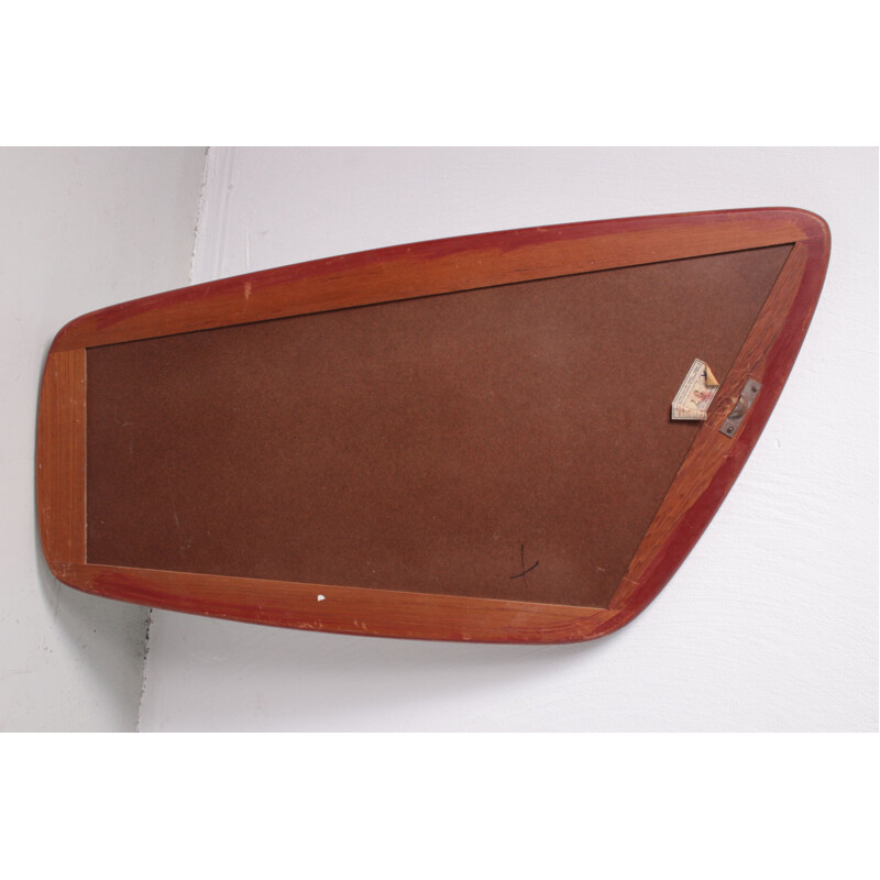 Vintage teak Danish mirror by Aarhus Glasimport, 1960