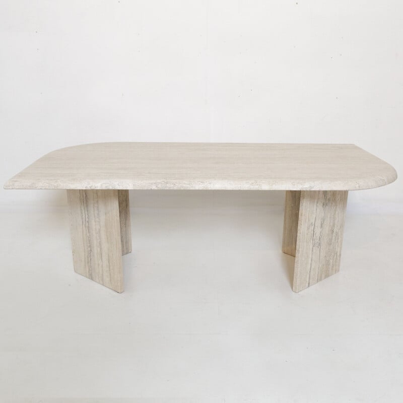 Vintage travertine coffee table, Italy 1970